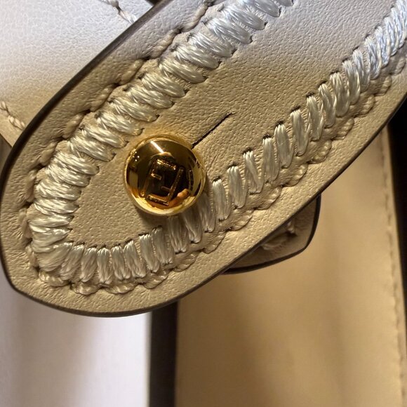 Fendi Peekaboo IseeU Medium Floral Embroidery Top Handle Bag - Picture 11 of 12